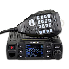 Retevis RT95 Emisoras Coche Doble Banda de Radioaficionado, Profesional, Canales DTMF TFT con Función Escaneo y Contraseña Mini Móvil