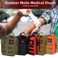 Carregar imagem no visualizador da galeria, Krisvie Tactical EMT Medical - Bolsa de Nailon 1000D con Parche de Primeros Auxilios (Rojo)
