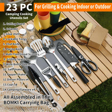 Carregar imagem no visualizador da galeria, Berglander Juego de Utensilios de Cocina para Camping con Juego de Cubiertos y Plato, Tazas vajilla, Camping Accesorios Camper, Utensilios de Cocina para Acampada, para Picnic, Barbacoa y Camping
