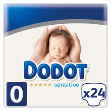 Carregar imagem no visualizador da galeria, Dodot Sensitive - Pañales para recién nacido, talla 0 (hasta 3 kg), 2 packs de 24, 48 pañales
