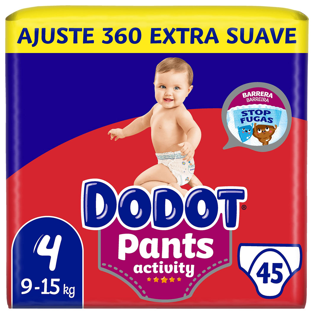 Dodot Activity Pants Pañal-Braguita Talla 4 - 45 Pañales, 9 - 15 kg