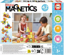 Charger l'image dans la galerie, Educa - Magnetics | Jogo educativo de construção 3D magnético com 42 peças para crianças, constrói figuras geométricas desenvolvendo a criatividade e imaginação. A partir de 3 anos (20023)

