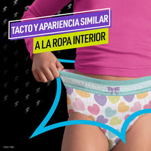 Carregar imagem no visualizador da galeria, DODOT Ninjamas Fralda de pijama com corações, 60 fraldas de pijama, 4-7 anos, 17 kg-30 kg, proteção contra fugas a noite toda
