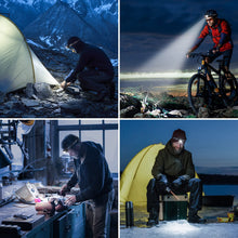 Carregar imagem no visualizador da galeria, Lepro Linterna Frontal LED Recargable 2000lux (2 Pack), Linterna Cabeza USB Recargable D500, 6 Modos de Luz con Luz Rojo, Impermeable IPX4, Luz Frontal Cabeza para Correr, Camping, Excursión, Pesca
