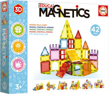 Charger l'image dans la galerie, Educa - Magnetics | Jogo educativo de construção 3D magnético com 42 peças para crianças, constrói figuras geométricas desenvolvendo a criatividade e imaginação. A partir de 3 anos (20023)
