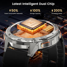Carregar imagem no visualizador da galeria, KOSPET Tank 3 Prateado - Relógio Inteligente para homem, 1.43&quot; AMOLED, HD display, Smartwatch com Chamadas Bluetooth e Whatsapp Notificação, Resistente a Água 5ATM, Corpo em Aço Inoxidável, Android/iOS
