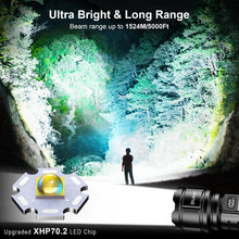 Carregar imagem no visualizador da galeria, Blukar Linternas LED Alta Potencia, Linterna Potente de Aluminio Recargable, Portátil Táctica Militar Linterna con 5 Modos de luz, Zoomable, Impermeable para Emergencias/Camping/Senderismo
