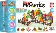 Carregar imagem no visualizador da galeria, Educa - Magnetics Parck Zoo | Jogo educativo de construção 3D magnético com 50 peças para crianças. Inclui 4 animais e 8 cartões. Constrói figuras geométricas. A partir de 3 anos (20270)

