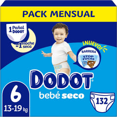 Dodot - Dry Baby Diapers T6 13-19 Kg with 132 Units