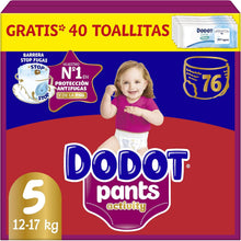 Laden Sie das Bild in den Galerie-Viewer.Dodot Activity Pants Pańal-Braguita Talla 5, 76 Pańales, 12kg-17kg, Con Barrera STOP Fugas Que Ayuda A Prevenir Fugas Traseras
