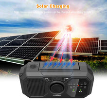 Carregar imagem no visualizador da galeria, Radio de iluminación de manivela: Linterna LED multifunción, Recarga Solar y dinámica | Radio FM portátil, Cargador de Emergencia USB, Ideal para Acampar, Senderismo, apagones y Supervivencia
