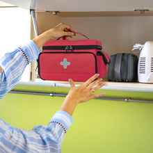 Carregar imagem no visualizador da galeria, CURMIO Maleta de Primeros Auxilios, Bolsa para Emergencias con Mini Bolsa de Medicina, Botiquín de Primeros Auxilios, Bolsa médica para el Viaje y Hogar, Rojo (Patente Pendiente)
