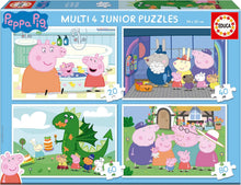 Charger l'image dans la galerie, Educa - Peppa Pig | Conjunto de 4 puzzles infantis progressivos de 20 a 80 peças. Medida aproximada uma vez montada: 28 x 20 cm. Composto por grandes peças perfeitamente acabadas. +4 Anos (20329)
