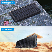 Carregar imagem no visualizador da galeria, Pxwaxpy Power Bank 26800mAh, Cargador Solar 15W 3.0A [USB C Entrada &amp; Salida] Carga Rápida, 3 Salidas 3 Entradas Batería Externa con Linterna LED Cargador Portátil para iPhone Samsung Huawei y más
