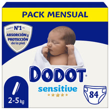 Carregar imagem no visualizador da galeria, Dodot Pañales Bebé Sensitive Talla 1, 84 Pañales, [diapersNappyWeight], Nuestro n1 en Protección de la Piel
