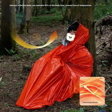 Carregar imagem no visualizador da galeria, Juego de 4 mantas térmicas de emergencia, poncho de lluvia de emergencia, poncho térmico resistente a la intemperie, equipo de supervivencia al aire libre para acampar
