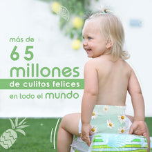 Carregar imagem no visualizador da galeria, PureBorn Pañales Bebé Ecológicos de Bambú, Talla 4 (7-12 kg), 144 piezas (3 x 48), Hipoalergénicos, Ultrasuaves, Estampado Surtido
