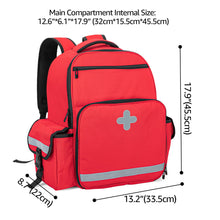 Carregar imagem no visualizador da galeria, CURMIO Botiquín de Primeros Auxilios, Mochilla de Primeros Auxilios, Bolsa Emergencias Rojo, Botiquín Mochilla, Funcional y Práctico, Bolsa Vácia
