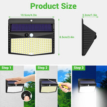 Carregar imagem no visualizador da galeria, nipify Luz Solar Exterior,3 Modos / 2 Paquete Luz Solar Exterior con Sensor de Movimiento, Impermeable Foco exterior solar para Jardín, Garaje, Calle, Patio, Caminos
