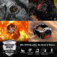 Carregar imagem no visualizador da galeria, Kospet Tank T2 Prateado - Relofio inteligente para Homem, 60 Dias em Espera, 1.43 &quot;AMOLED HD Display,Smartwatch Homem com Chamada Bluetooth, 24H Monitor de Sono, para Android iOS (Dual Strap)
