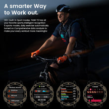 Carregar imagem no visualizador da galeria, KOSPET Tank 3 Negro - Relógio Inteligente para homem, 1.43&quot; AMOLED, HD display, Smartwatch com Chamadas Bluetooth e Whatsapp Notificação, Resistente a Água 5ATM, Corpo em Aço Inoxidável, Android/iOS

