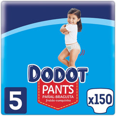 Dodot Bebé Pants Pañales, Talla 5, 12-17 kg, 150 Pañales, Pañal-Braguita con Ajuste 360° Anti-Fugas, Pack Mensual (Cópia)