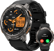 Carregar imagem no visualizador da galeria, KOSPET Tank 3 Negro - Relógio Inteligente para homem, 1.43&quot; AMOLED, HD display, Smartwatch com Chamadas Bluetooth e Whatsapp Notificação, Resistente a Água 5ATM, Corpo em Aço Inoxidável, Android/iOS
