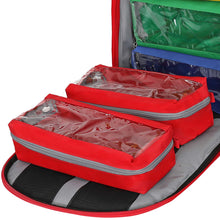 Carregar imagem no visualizador da galeria, GIMA Mochila GIMA Logic-1 40 cm de largo x 20 cm de ancho x 47 cm de alto, rojo, emergencia, trauma, rescate, médico, primeros auxilios, enfermera, bolsa de bolsillo paramédico
