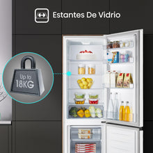 Carregar imagem no visualizador da galeria, Hisense RB343D4CWE - Frigoríficos Combi, 269L, Clase E, An 55cm x Al 180cm, Apertura de Puertas 90º, Puerta Reversible, Cajón Frutas y Verduras, Iluminación Led, Balconera de Gran Capacidad, Blanco
