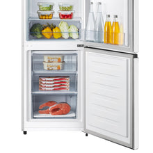 Carregar imagem no visualizador da galeria, Hisense RB343D4CWE - Frigoríficos Combi, 269L, Clase E, An 55cm x Al 180cm, Apertura de Puertas 90º, Puerta Reversible, Cajón Frutas y Verduras, Iluminación Led, Balconera de Gran Capacidad, Blanco
