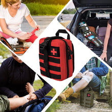 Carregar imagem no visualizador da galeria, Krisvie Tactical EMT Medical - Bolsa de Nailon 1000D con Parche de Primeros Auxilios (Rojo)
