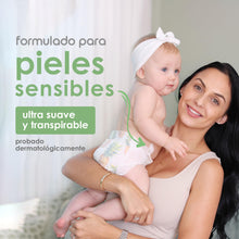 Carregar imagem no visualizador da galeria, PureBorn Pañales Bebé Ecológicos de Bambú, Talla 4 (7-12 kg), 144 piezas (3 x 48), Hipoalergénicos, Ultrasuaves, Estampado Surtido
