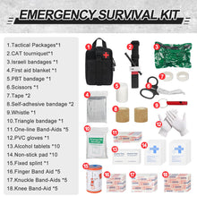 Carregar imagem no visualizador da galeria, DAJASD Botiquín De Primeros Auxilios, 54PCS Botiquín Primeros Auxilios Completo, Kit de Primeros Auxilios, Botiquín de Emergencias para Coche Camping Mochilero Senderismo Caza
