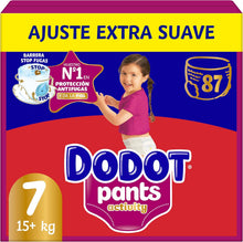 Laden Sie das Bild in den Galerie-Viewer.Dodot Pañal-Braguita Activity Pants, Talla 7 (17+ kg), 87 Pañales, Con Ajuste 360 anti-fugas extra suave
