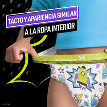 Carregar imagem no visualizador da galeria, DODOT Ninjamas Pañal Branguita para Pijama con Naves Espaciales, 60 Pañales de Pijama, 4-7 Años, 17kg-30kg, Protección contra fugas toda la noche
