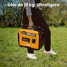 Carregar imagem no visualizador da galeria, maXpeedingrods Generador Electrico Gasolina 2300W Pico Generador Inverter Silencioso Portátil de Emergencia, 230V Ligero Salidas USB/AC/DC para Camping Autocaravan Apagon
