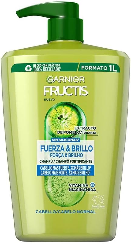 Garnier Fructis - Champô Fortificante Força e Brilho - Cabelos Saudáveis - 1L