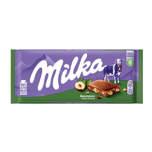 Carregar imagem no visualizador da galeria, Milka Tablete de Chocolate de Leite com Avelã 100g
