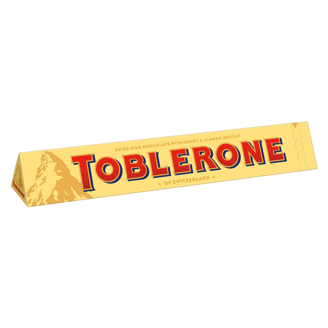 Toblerone - Snack de Chocolate de Leite com Nougat Mel e Amêndoa 100g