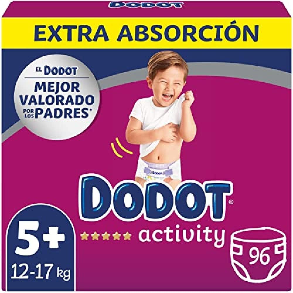 Dodot Fraldas Activity Extra T5+, 12 a 17 kg, 96 unidades