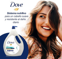 Carregar imagem no visualizador da galeria, Dove Champô Professional Hidratante 2 Litros com Doseador de Bomba, Tamanho Económico para Uso Diário em Família, Limpeza Profunda e Suavidade para Todos os Tipos de Cabelo, Ideal para Casa ou Salão de Beleza
