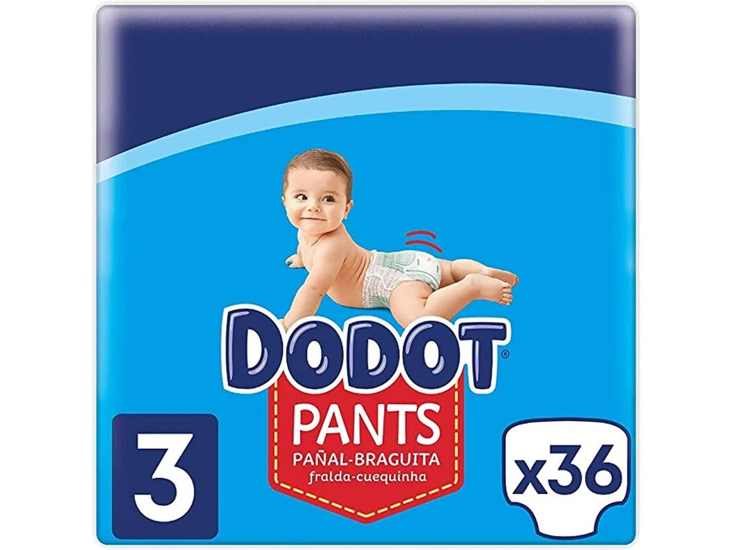 Dodot Pants Fraldas-Cuecas com Proteção Antivazamento 360º T3 - 6-11 Kg com 36 Unidades