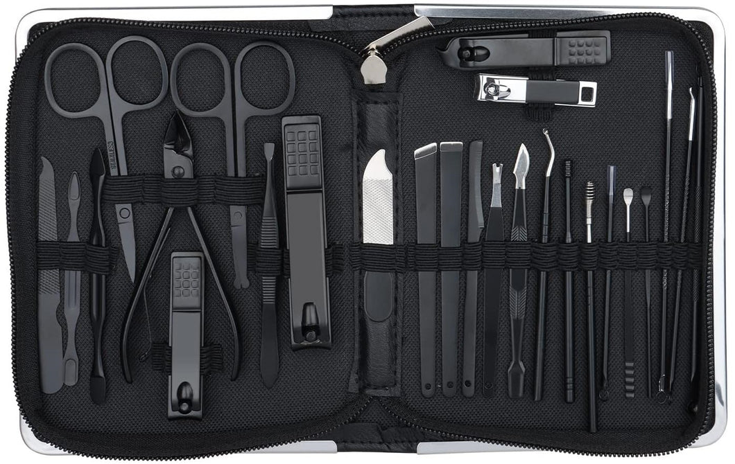 Conjunto de Manicure e Pedicure em Aço Inoxidável de 26 Peças - Beleza e Qualidade no Cuidado Pessoal