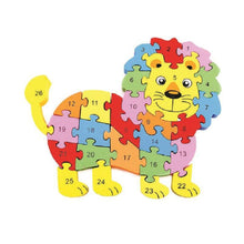 Carregar imagem no visualizador da galeria, Puzzle de Madeira Série Animais: Leão 26 peças. Aprenda e Divirta-se com os Amigos da Natureza
