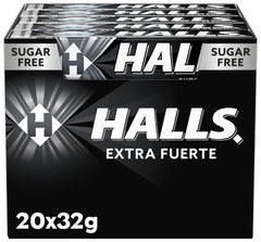 Halls Menta Fuerte - Caramelo duro - Caja con 20 unidades x 32g (total de 640g)